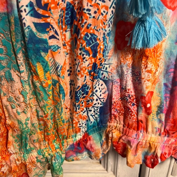 Tolani X Mahila Collab Hera Ocean Top Ruffle Boho Airy Flowy - Picture 5 of 10